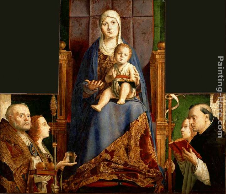 San Cassiano Altar painting - Antonello da Messina San Cassiano Altar art painting